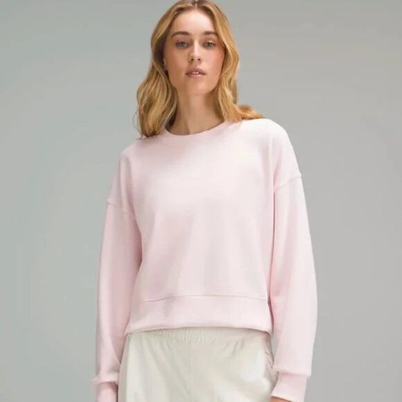 Lululemon softstreme Flush Pink Crew Neck oversized Sweater - Picture 2 of 3